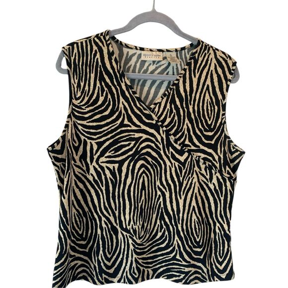 Apostrophe Stretch Animal Print Tank XL (18) - Picture 1 of 5